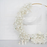Uflower Artificial White Row Rose Cherry Blossom Set SET80005 - Uflower