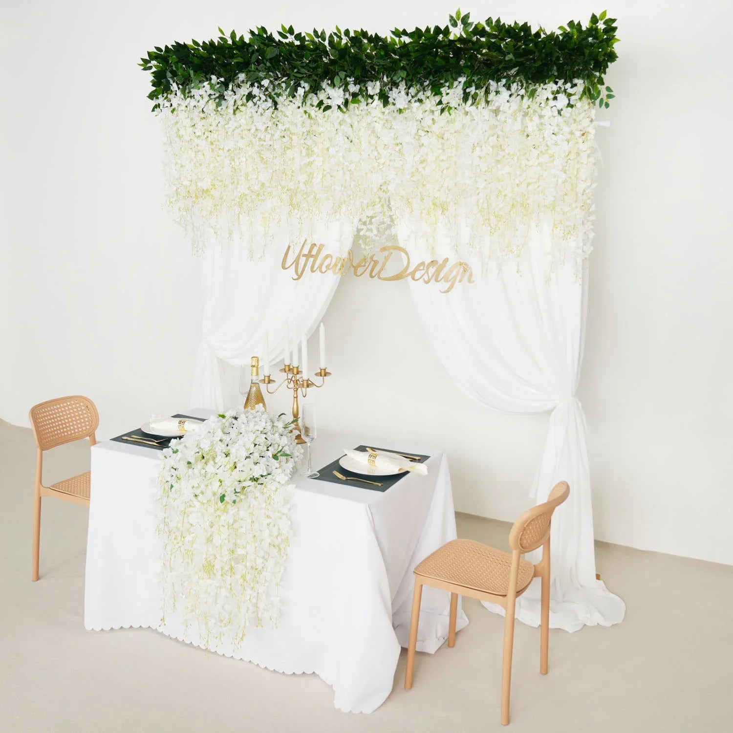 Uflower Artificial Wisteria Banquet Table Centerpieces SET80040 - Uflower