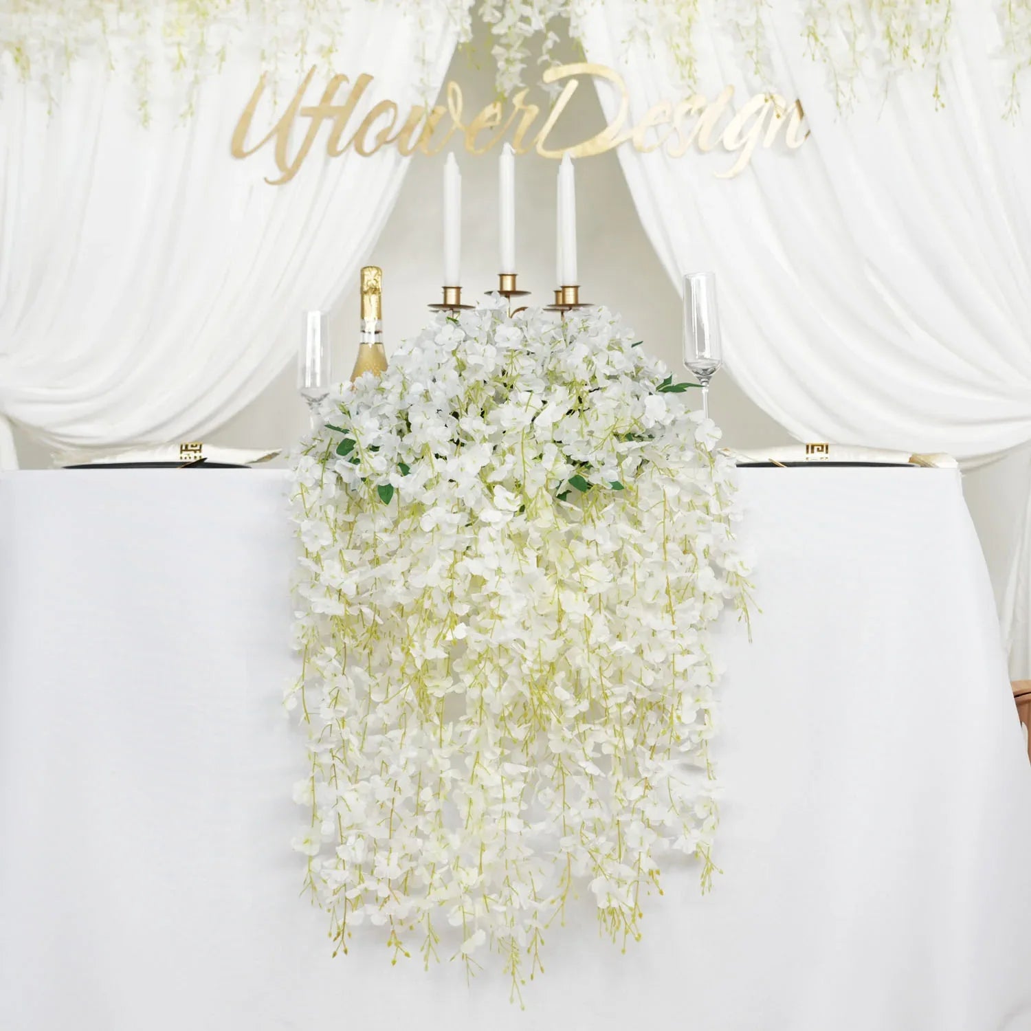 Uflower Artificial Wisteria Banquet Table Centerpieces SET80040 - Uflower