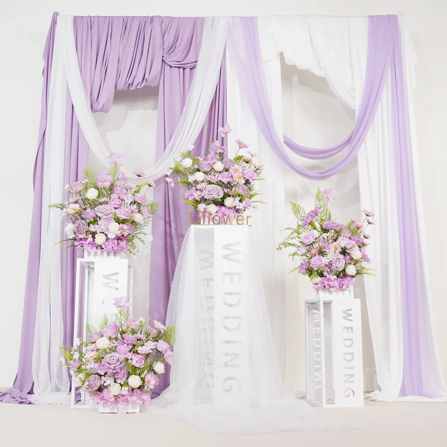 Uflower Artificial light purple Greenery Wedding Fence Flower MD80012-01 - Uflower