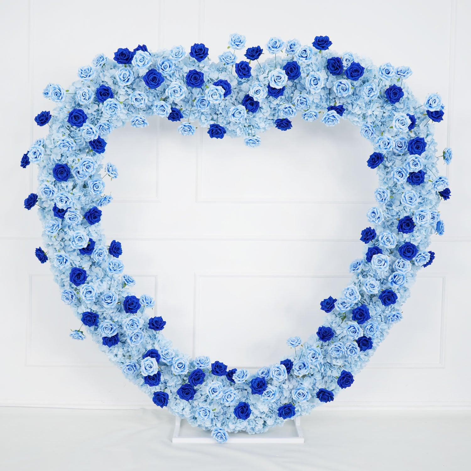 Uflower 2m*2m Blue Rose Heart Arch Wedding Decor SET80034 - Uflower
