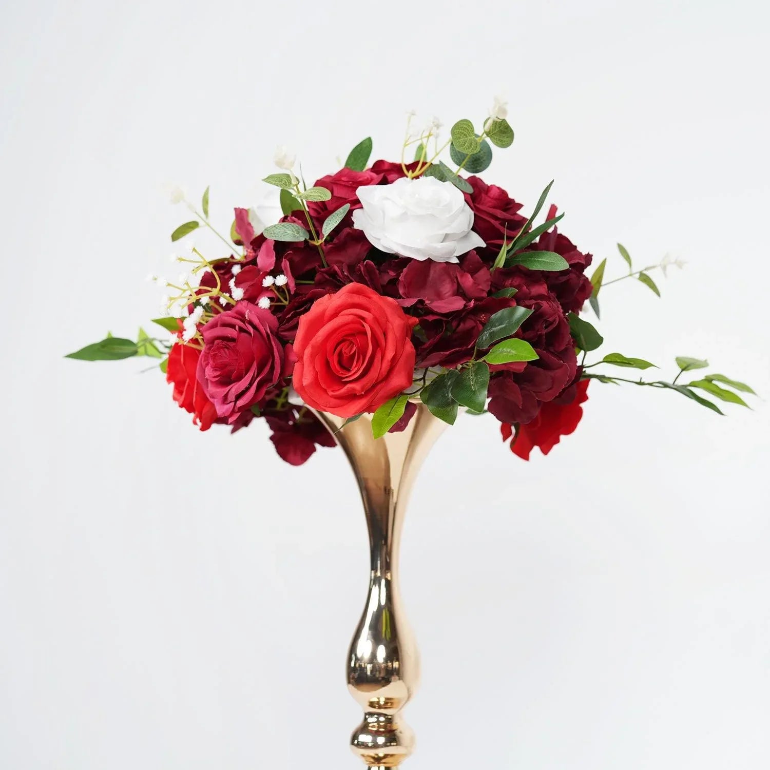 Uflower Artificial Burgundy Roses Flower Row Decorate SET80031 - Uflower