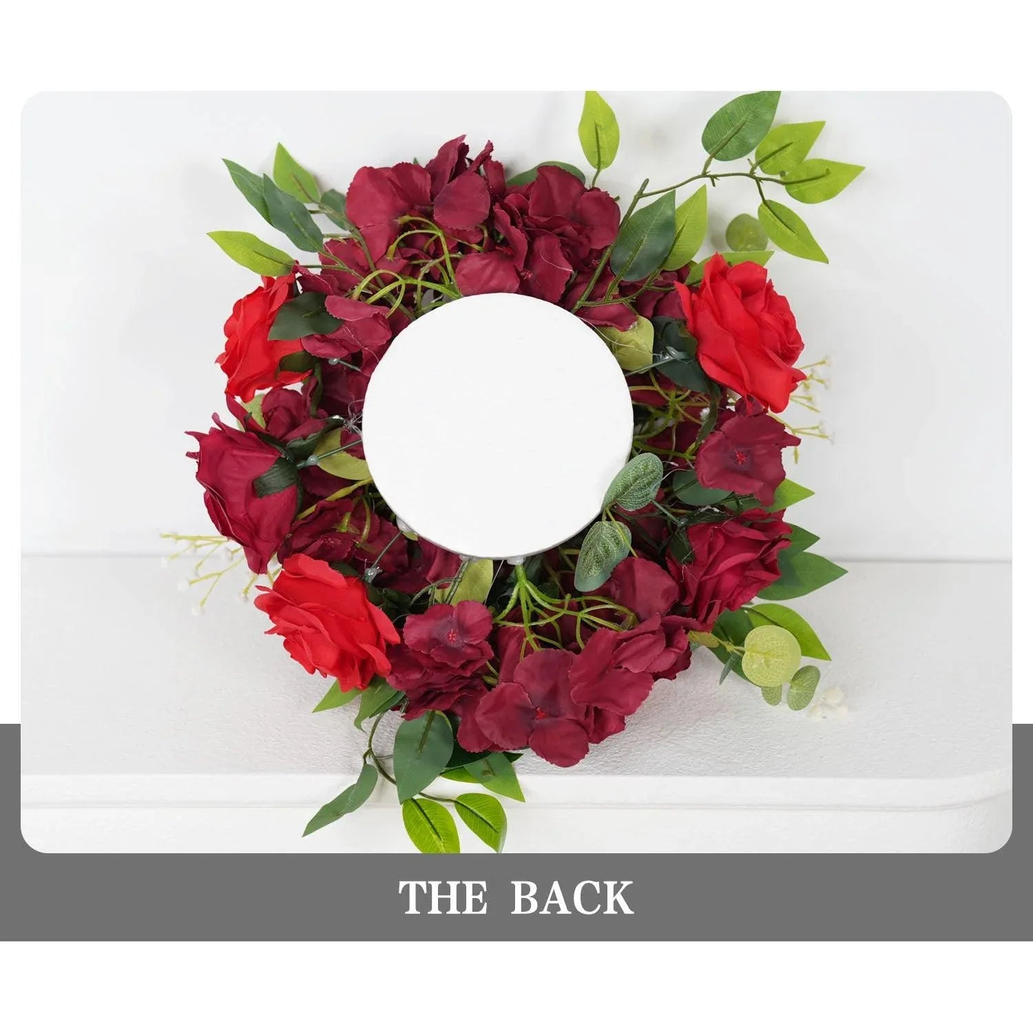 Uflower Artificial Burgundy Roses Flower Row Decorate SET80031 - Uflower