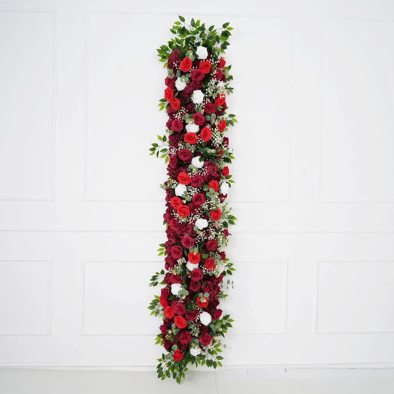 Uflower Artificial Burgundy Roses Flower Row Decorate SET80031 - Uflower