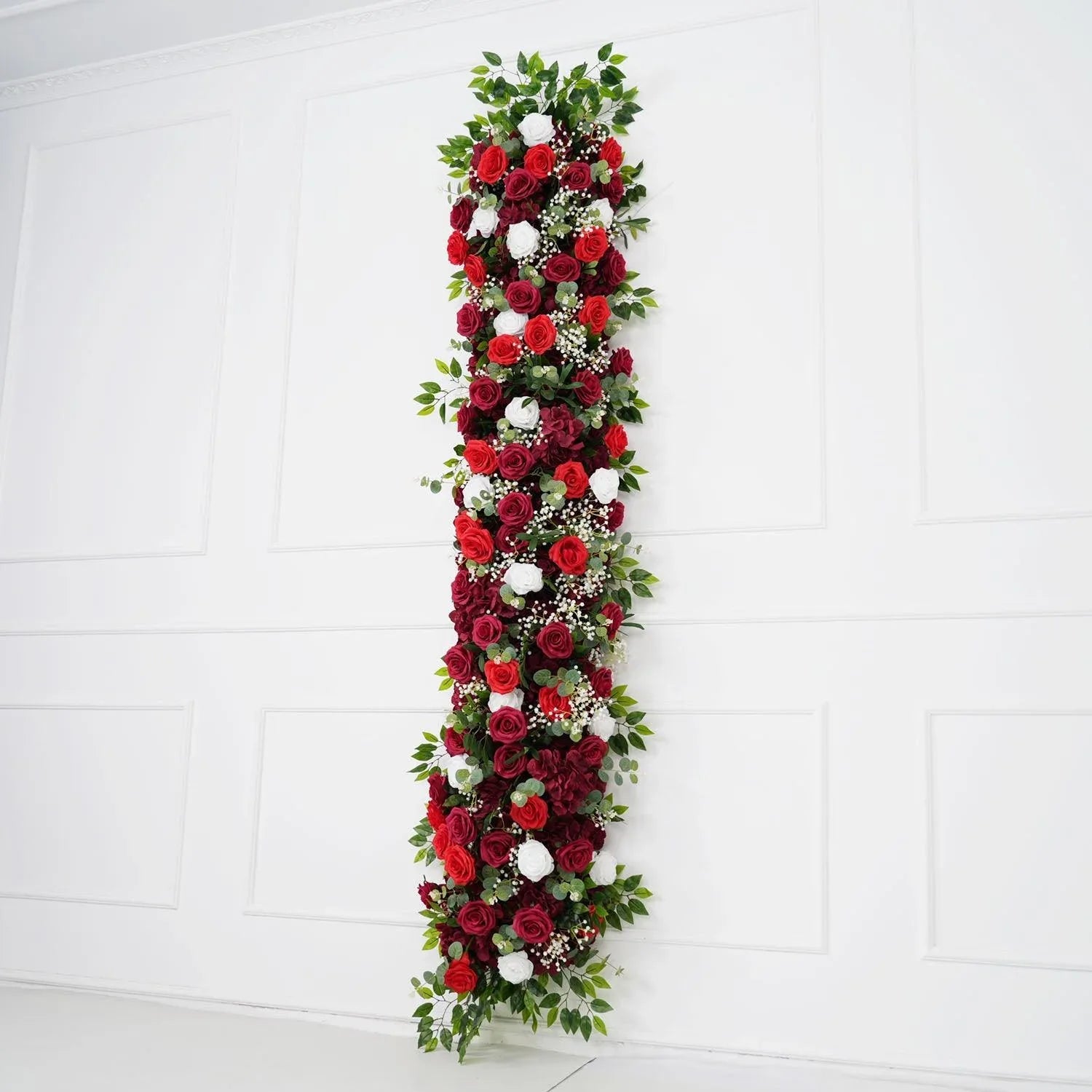 Uflower Artificial Burgundy Roses Flower Row Decorate SET80031 - Uflower