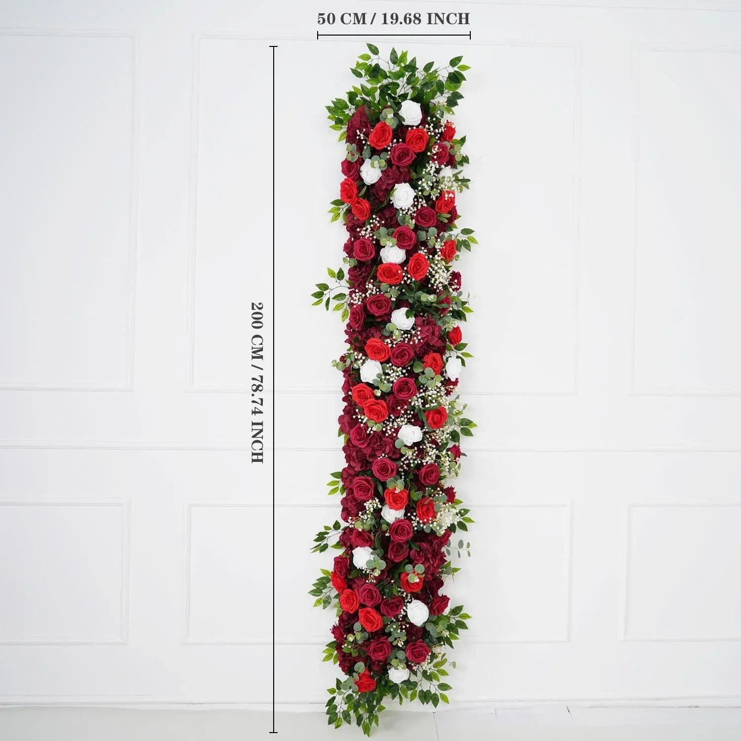 Uflower Artificial Burgundy Roses Flower Row Decorate SET80031 - Uflower