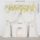 Uflower Cream White Butterfly Orchid Background Flower Row MC80033-01 - Uflower