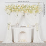 Uflower Cream White Butterfly Orchid Background Flower Row MC80033-01 - Uflower