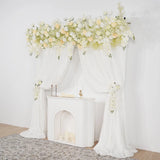 Uflower Cream White Butterfly Orchid Background Flower Row MC80033-01 - Uflower