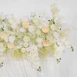 Uflower Cream White Butterfly Orchid Background Flower Row MC80033-01 - Uflower