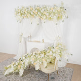 Uflower Cream White Butterfly Orchid Background Flower Row MC80033-01 - Uflower