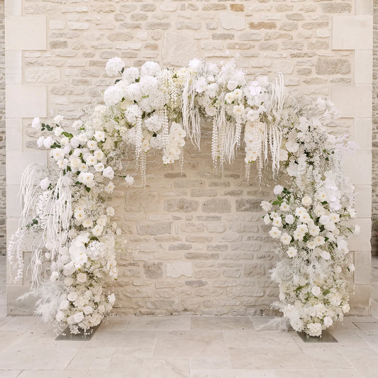 Uflower Arrangement Floral Arche de Porte Rose Blanche Set DD02747