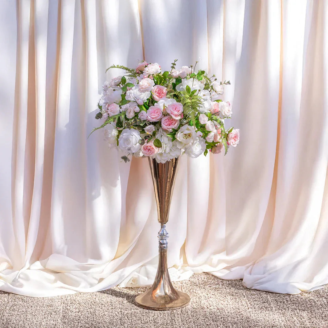 Artificial Pink White Flower Wedding Table Centerpiece - Uflower