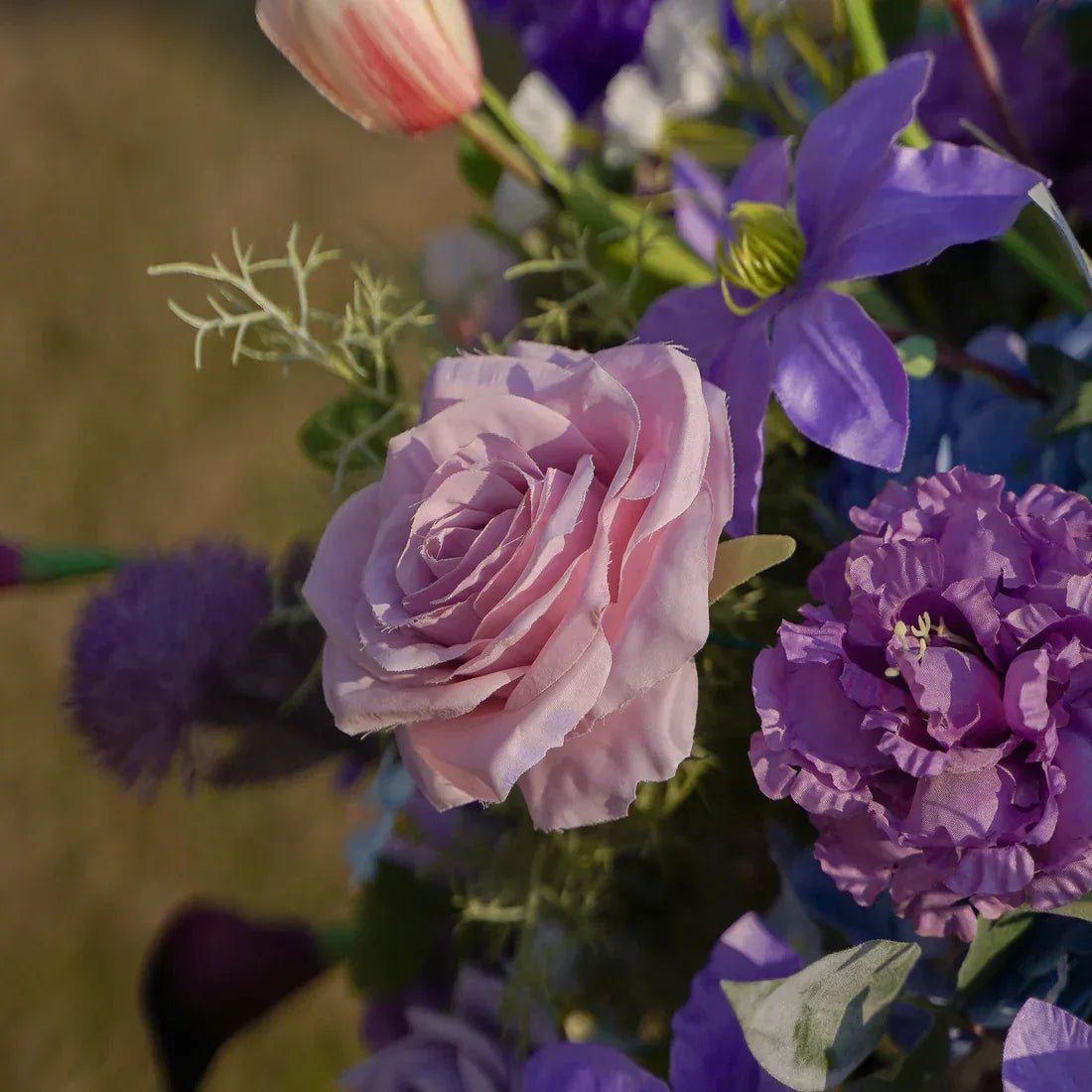 Artificial Purple Flower Wedding Table Centerpiece - Uflower