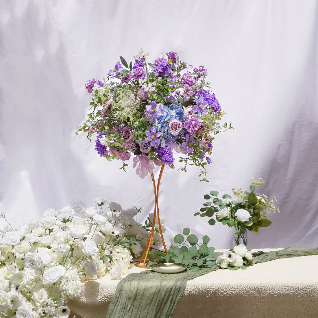 Artificial Purple Flower Wedding Table Centerpiece - Uflower
