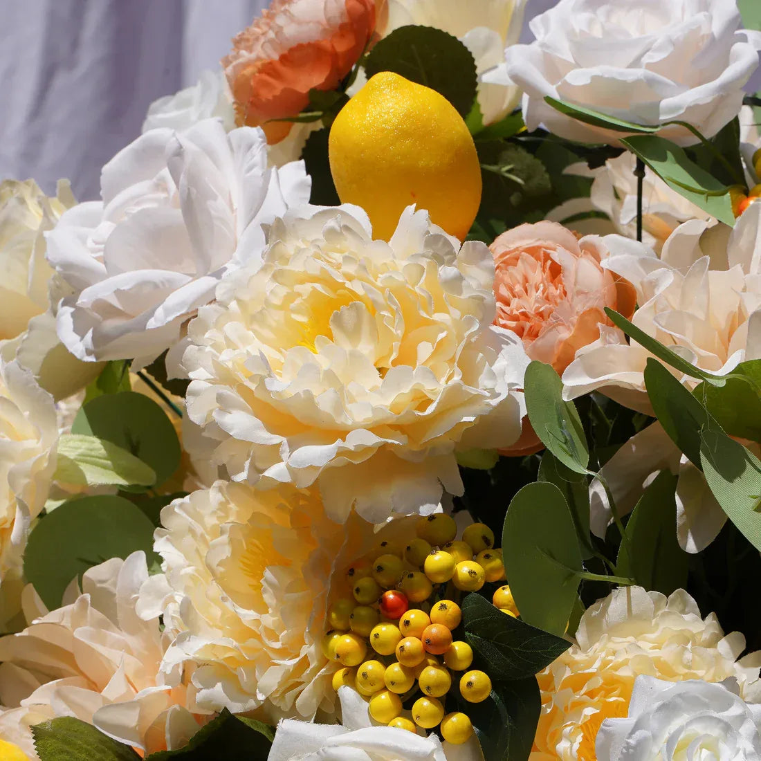 Artificial Lemon Flower Wedding Table Centerpiece DD02502 - Uflower