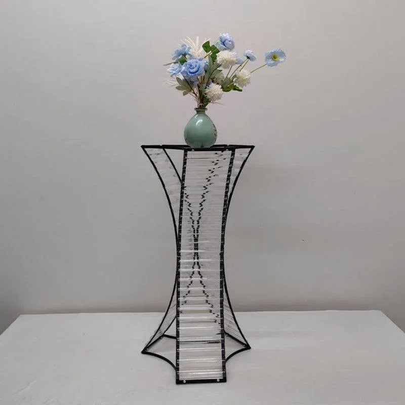 Transparent Small Waist Crystal Flower Holder Wedding Acrylic Flower Holder - Uflower