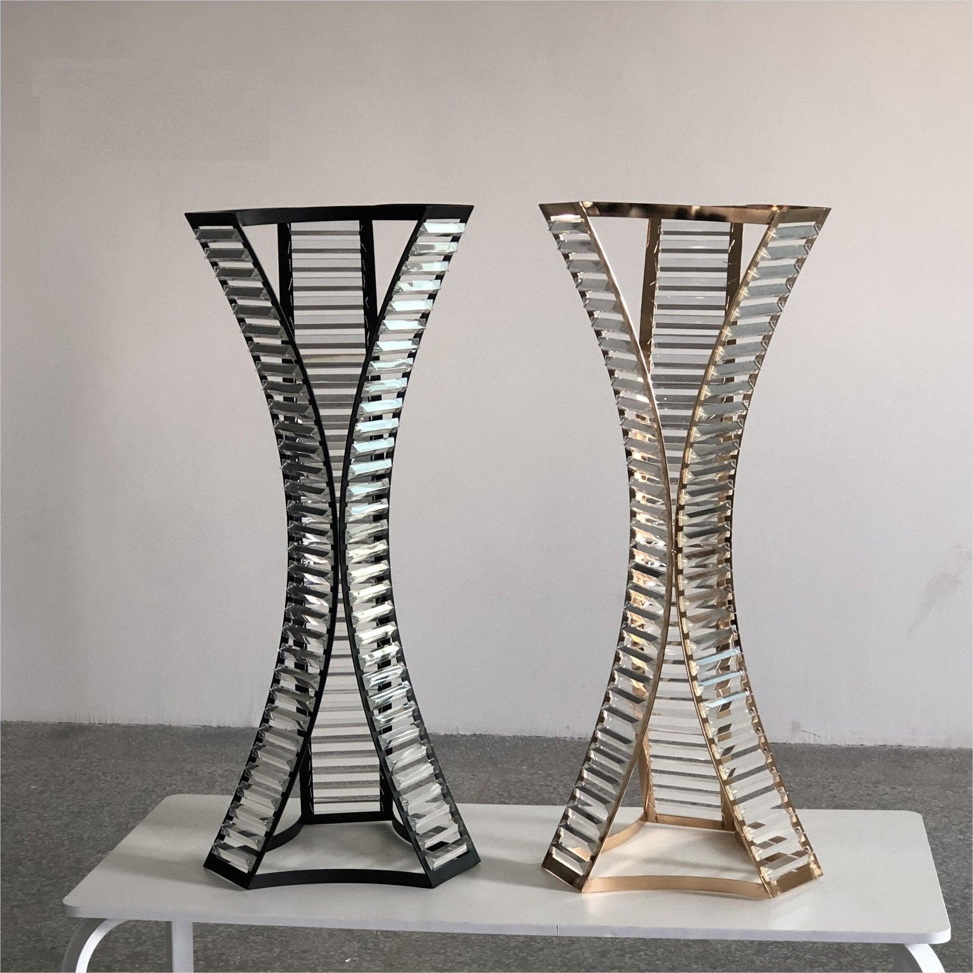 Transparent Small Waist Crystal Flower Holder Wedding Acrylic Flower Holder - Uflower