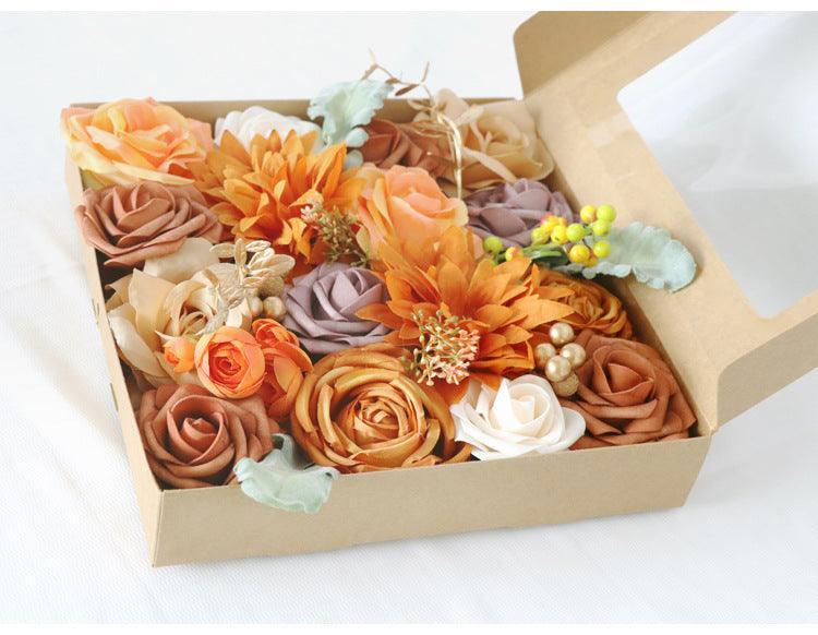 Imitation caramel rose silk fabric aircraft box DIY interior decoration - Uflower