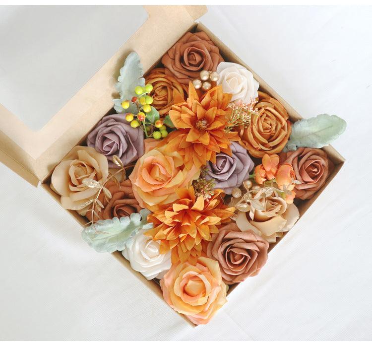 Imitation caramel rose silk fabric aircraft box DIY interior decoration - Uflower