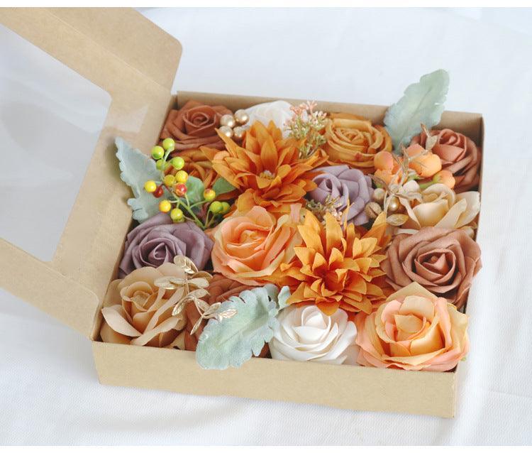 Imitation caramel rose silk fabric aircraft box DIY interior decoration - Uflower
