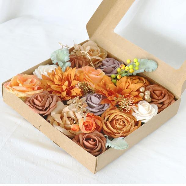 Imitation caramel rose silk fabric aircraft box DIY interior decoration - Uflower