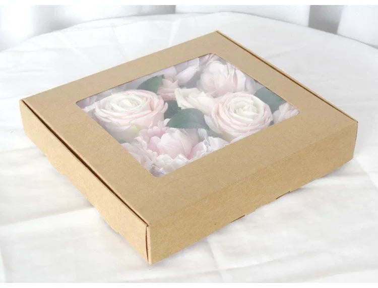Simulated light pink rose silk fabric aircraft box DIY interior decoration - Uflower