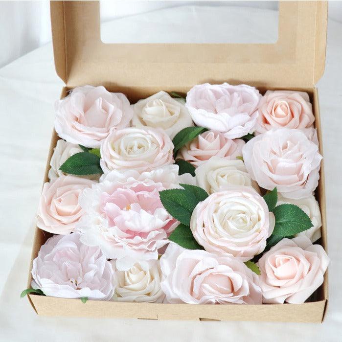 Simulated light pink rose silk fabric aircraft box DIY interior decoration - Uflower