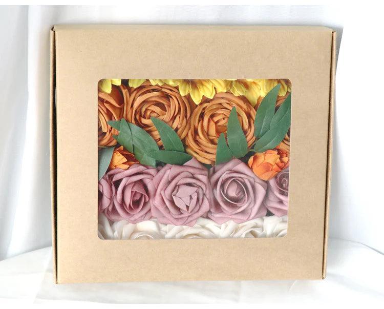 Simulated Sunflower Rose Silk Fabric Aircraft Box DIY Interior Decoration - Uflower