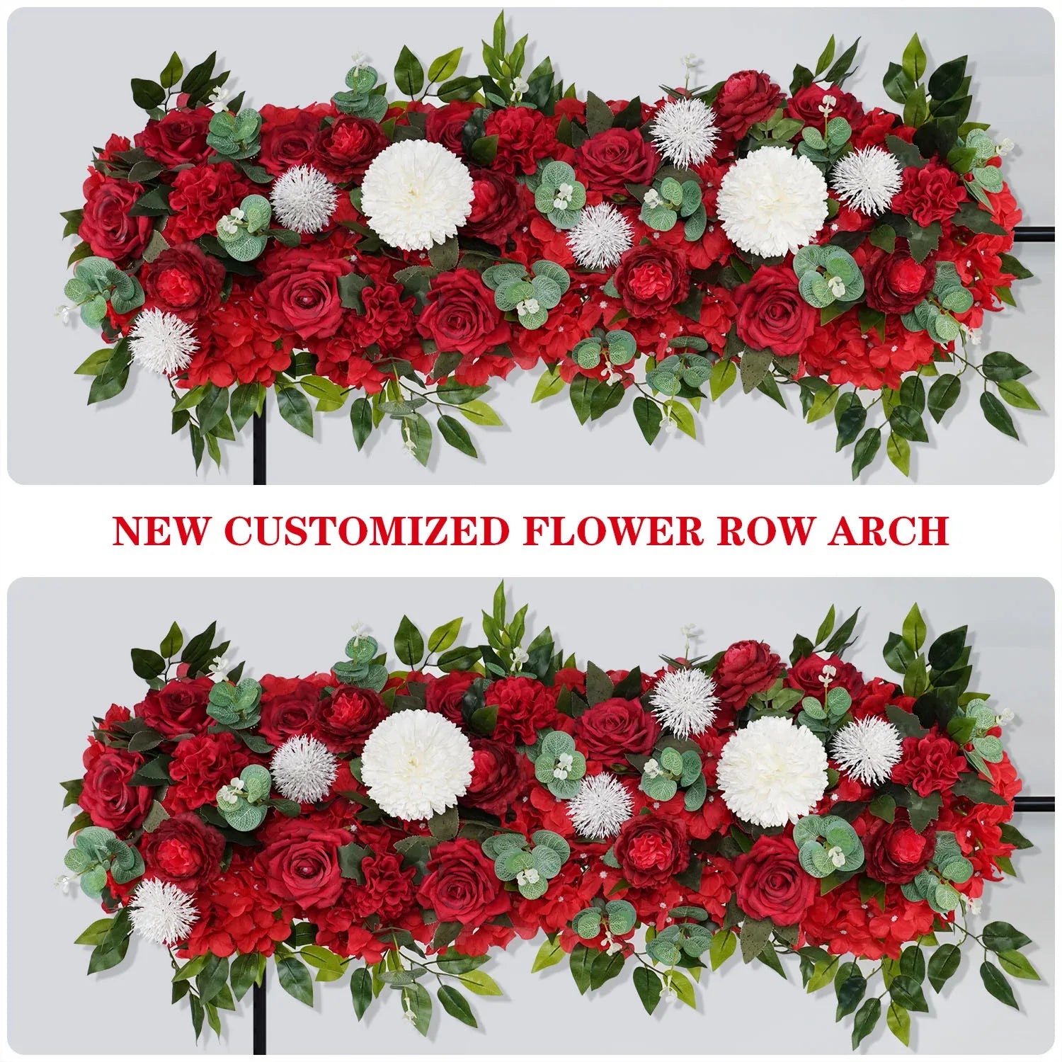 Uflower 100CM Flower Backdrops Wall Flower Row Decor MC80014 - Uflower