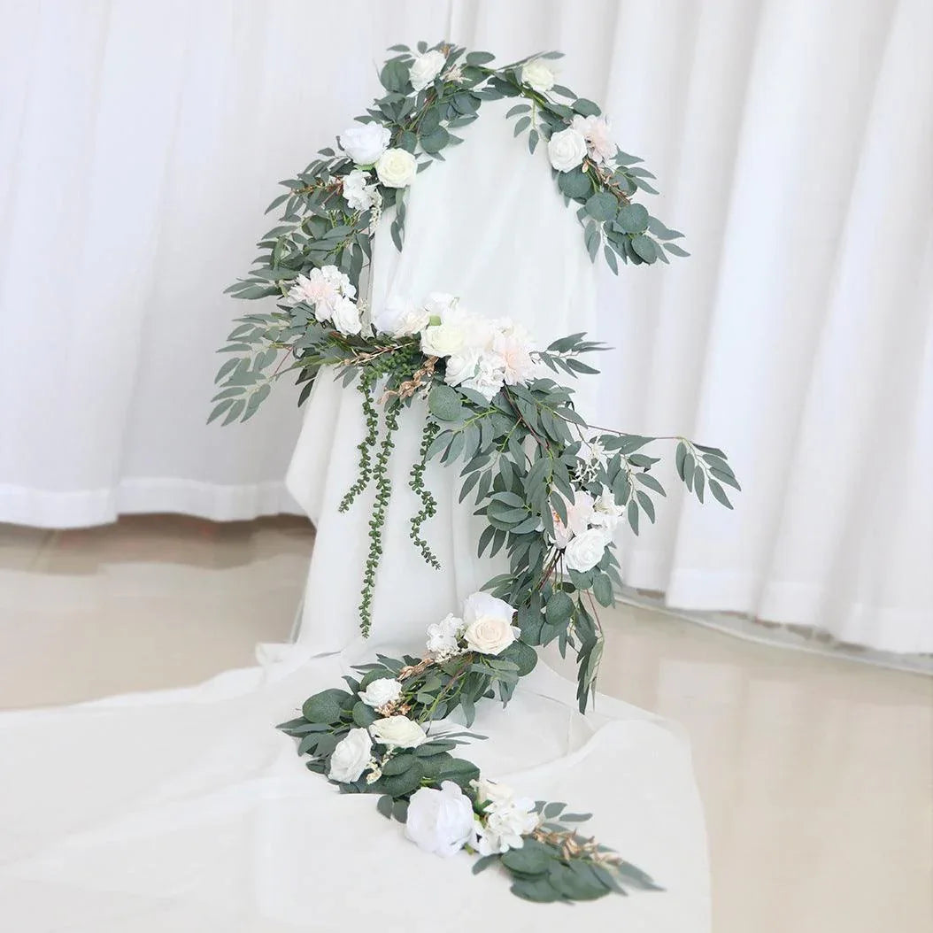Simulated Vine Table Flower Forest Series Champagne White Outdoor Wedding Arch Flower - Uflower