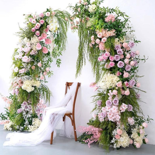 Wedding Green Strip Party Background Flower Arch Decoration - Uflower