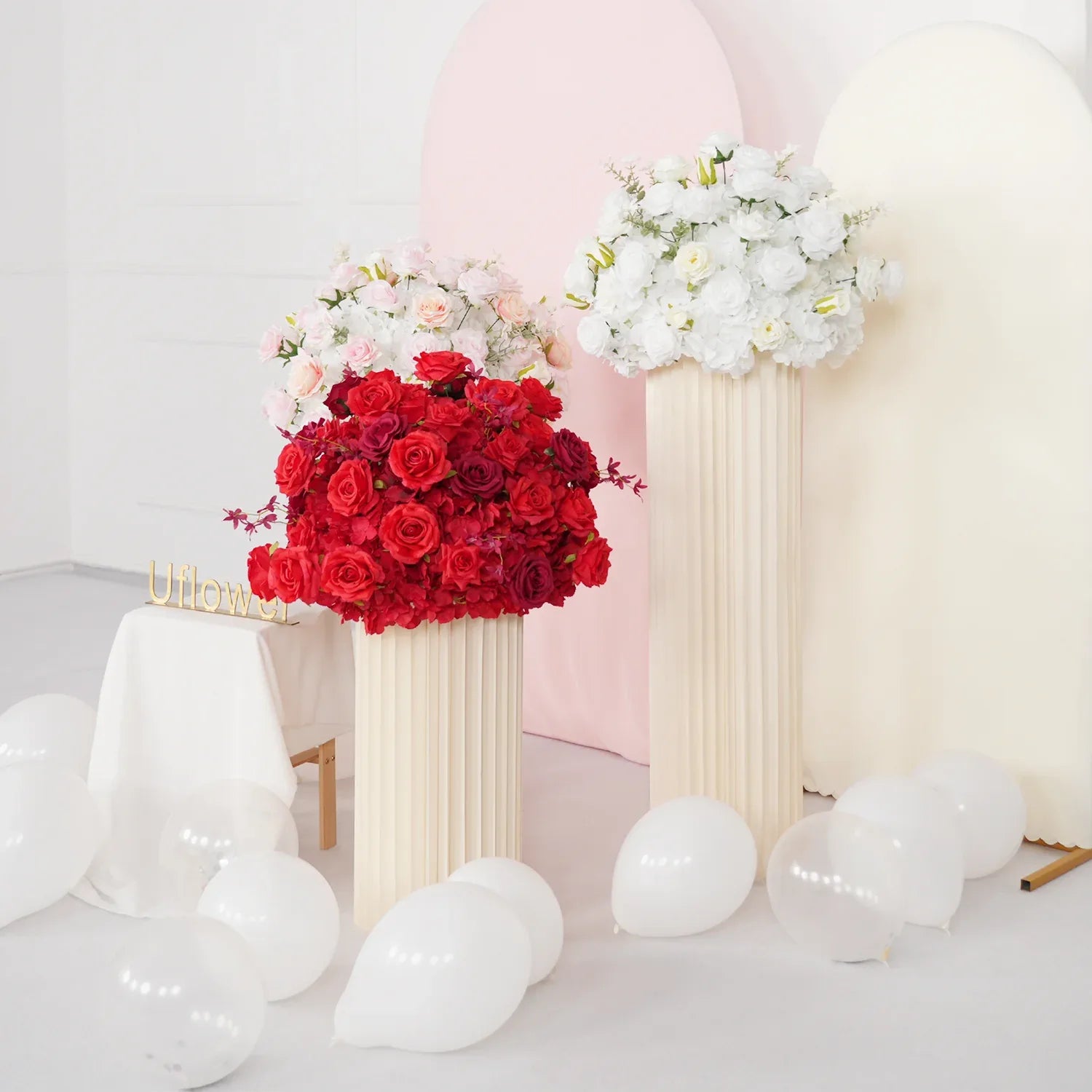 Uflower Hydrangea Rose Wedding Table Centerpiece Decor MB80046-01 - Uflower