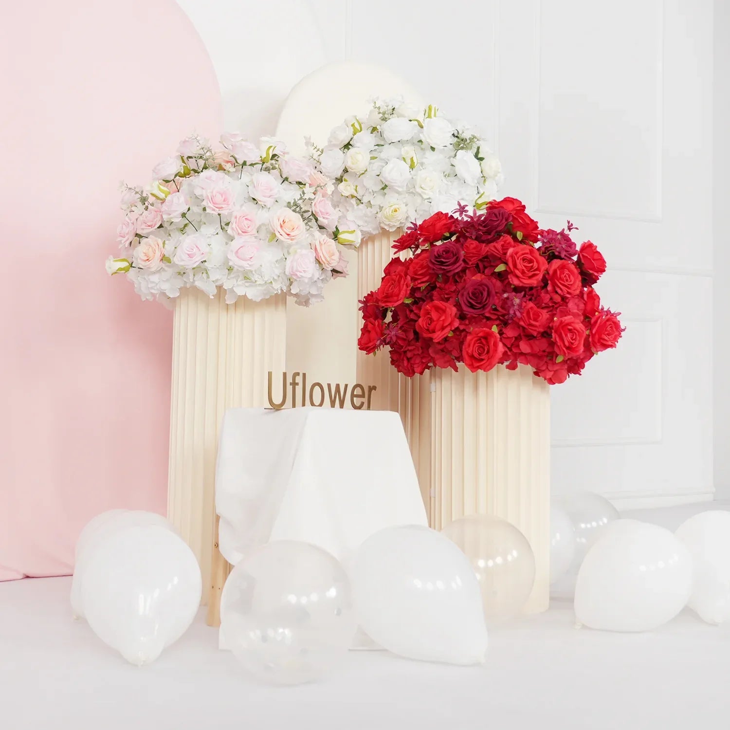 Uflower Hydrangea Rose Wedding Table Centerpiece Decor MB80046-01 - Uflower