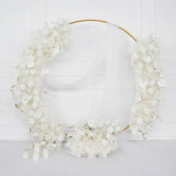 Uflower Artificial White Row Rose Cherry Blossom Set SET80005 - Uflower
