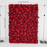 Uflower Artificial Red Rose Wedding Flower Wall Decoration SET80028 - Uflower