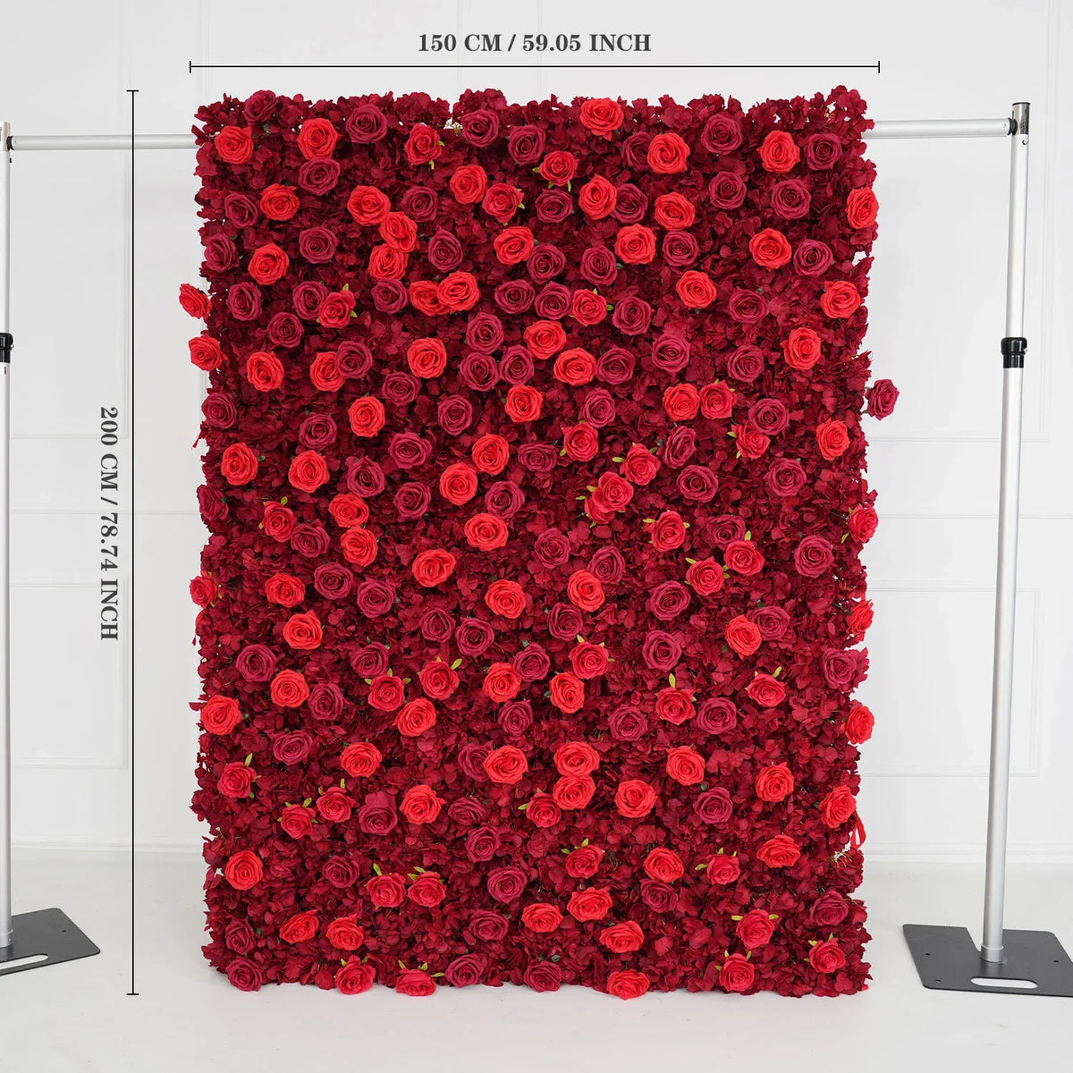 Uflower Artificial Red Rose Wedding Flower Wall Decoration SET80028 - Uflower