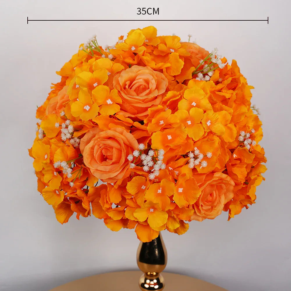 Uflower 35CM Artificial Flower Table Centerpiece Flower Ball Wedding Floral Arrangement MB80002 - Uflower