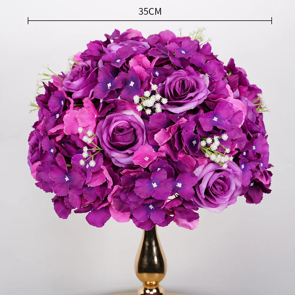 Uflower 35CM Artificial Flower Table Centerpiece Flower Ball Wedding Floral Arrangement MB80002 - Uflower
