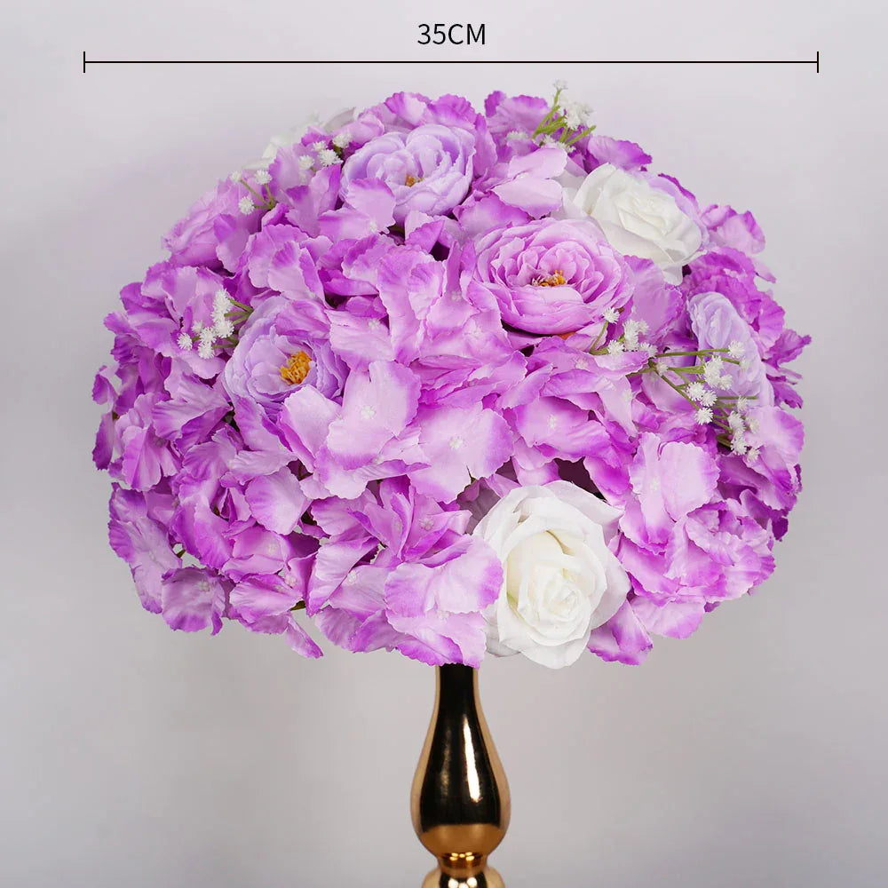 Uflower 35CM Artificial Flower Table Centerpiece Flower Ball Wedding Floral Arrangement MB80002 - Uflower