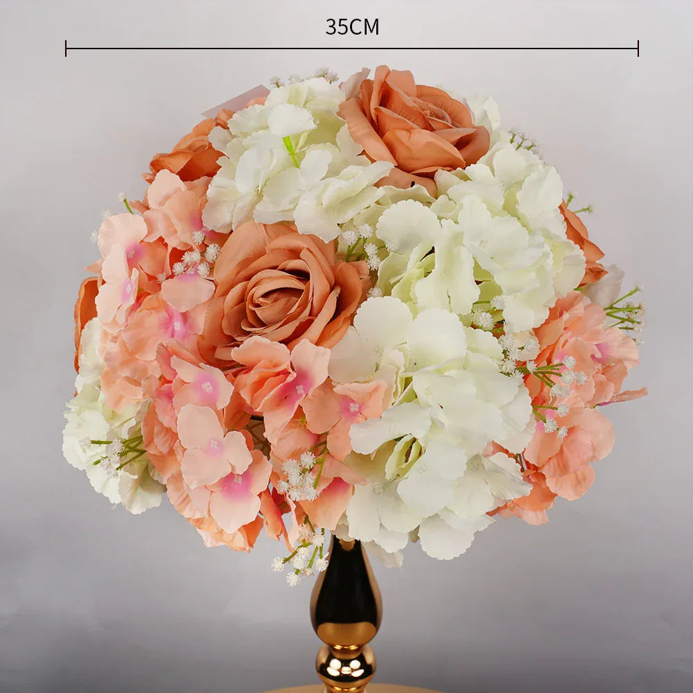Uflower 35CM Artificial Flower Table Centerpiece Flower Ball Wedding Floral Arrangement MB80002 - Uflower