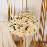 Uflower Artificial 35CM Champagne Rose Table Centerpiece MB80021-01 - Uflower