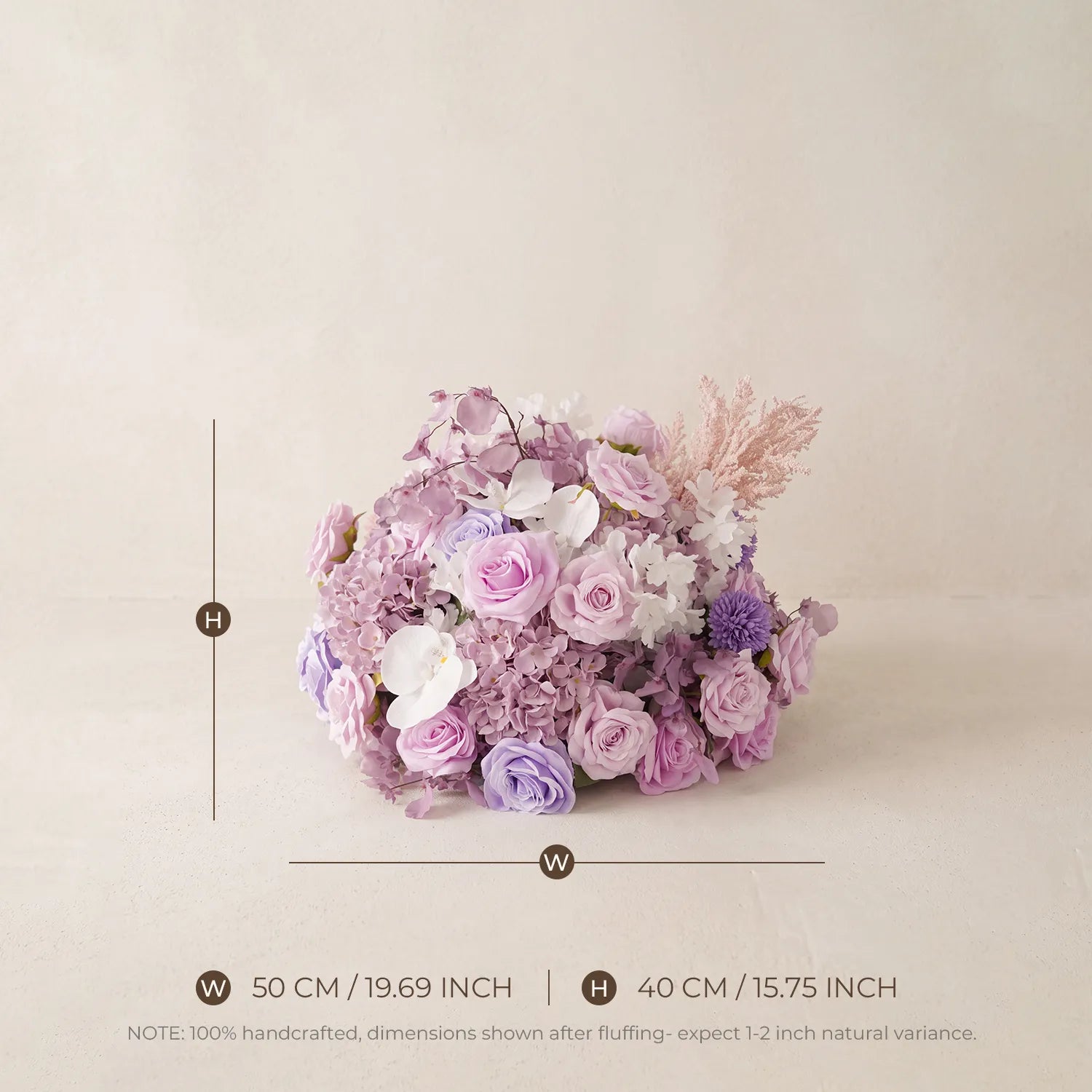 Uflower Taro Purple Wedding Decorations | One-Stop Wedding Styling with Arch, Bridal Bouquet, Chair Flowers & Floral Rows