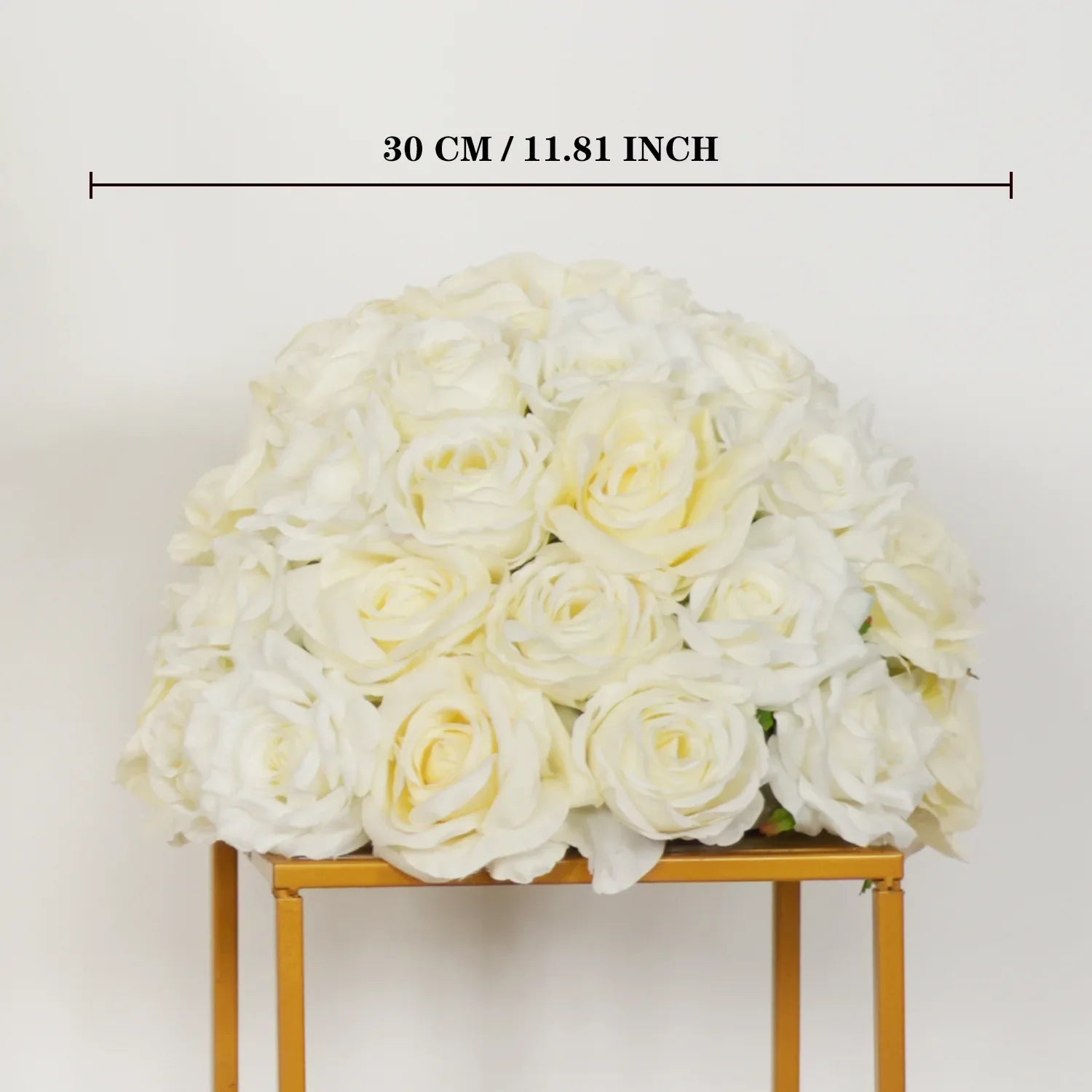 Cream White Half-Sphere Table Flower Arrangement MB80034 - Uflower
