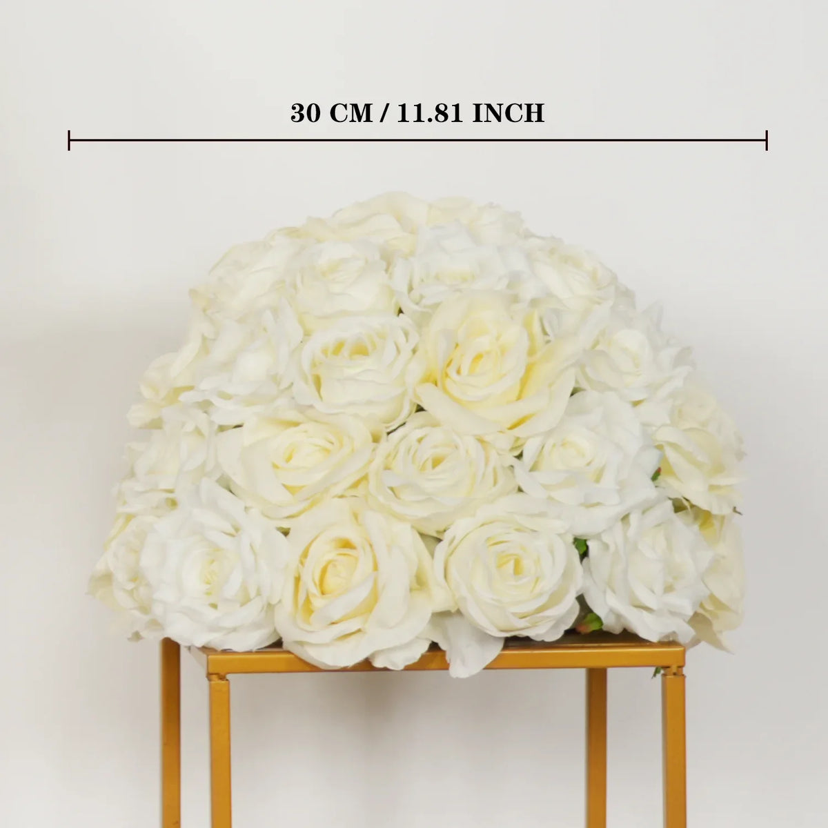 Cream White Half-Sphere Table Flower Arrangement MB80034 - Uflower