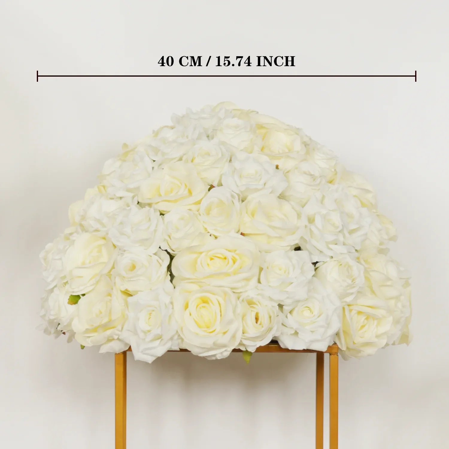 Cream White Half-Sphere Table Flower Arrangement MB80034 - Uflower