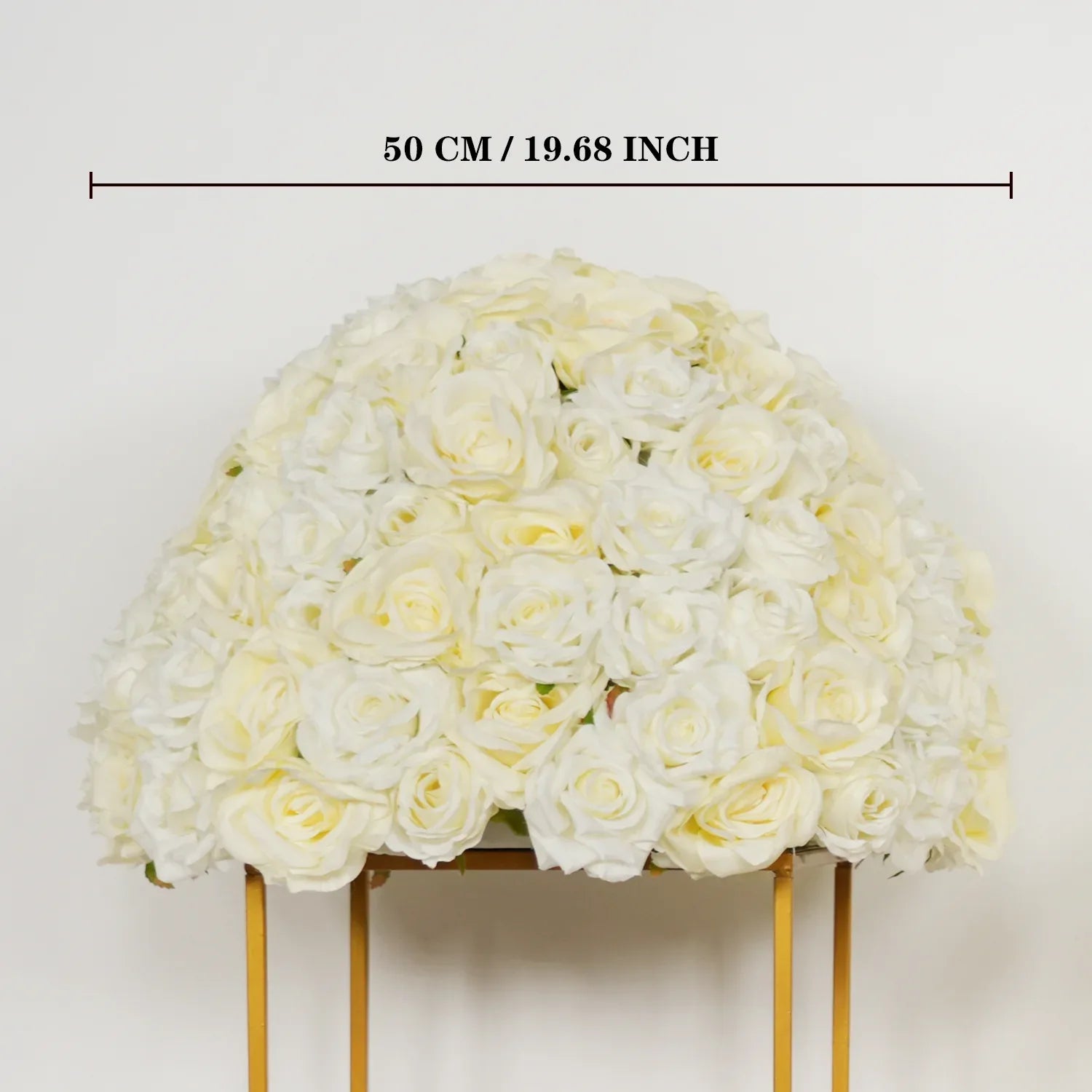 Cream White Half-Sphere Table Flower Arrangement MB80034 - Uflower