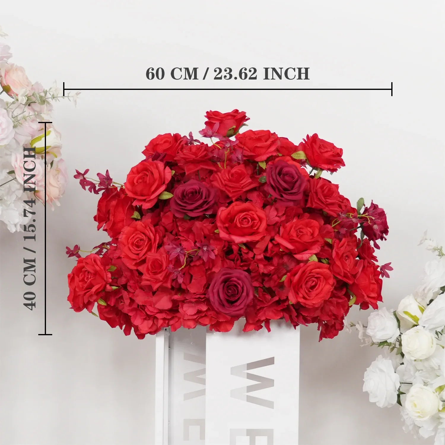 Uflower Hydrangea Rose Wedding Table Centerpiece Decor MB80046-01 - Uflower