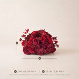 Uflower Red Wedding  Decoration | One-Stop Styling with Table Runner & Centerpiece