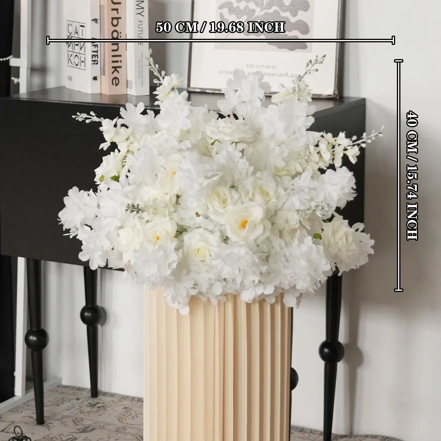 Uflower White Wedding Table Centerpiece Flower Arrangement MB80069 - Uflower